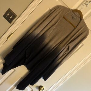 Barefoot Dreams ombré Gradient Gray and Black Cardigan